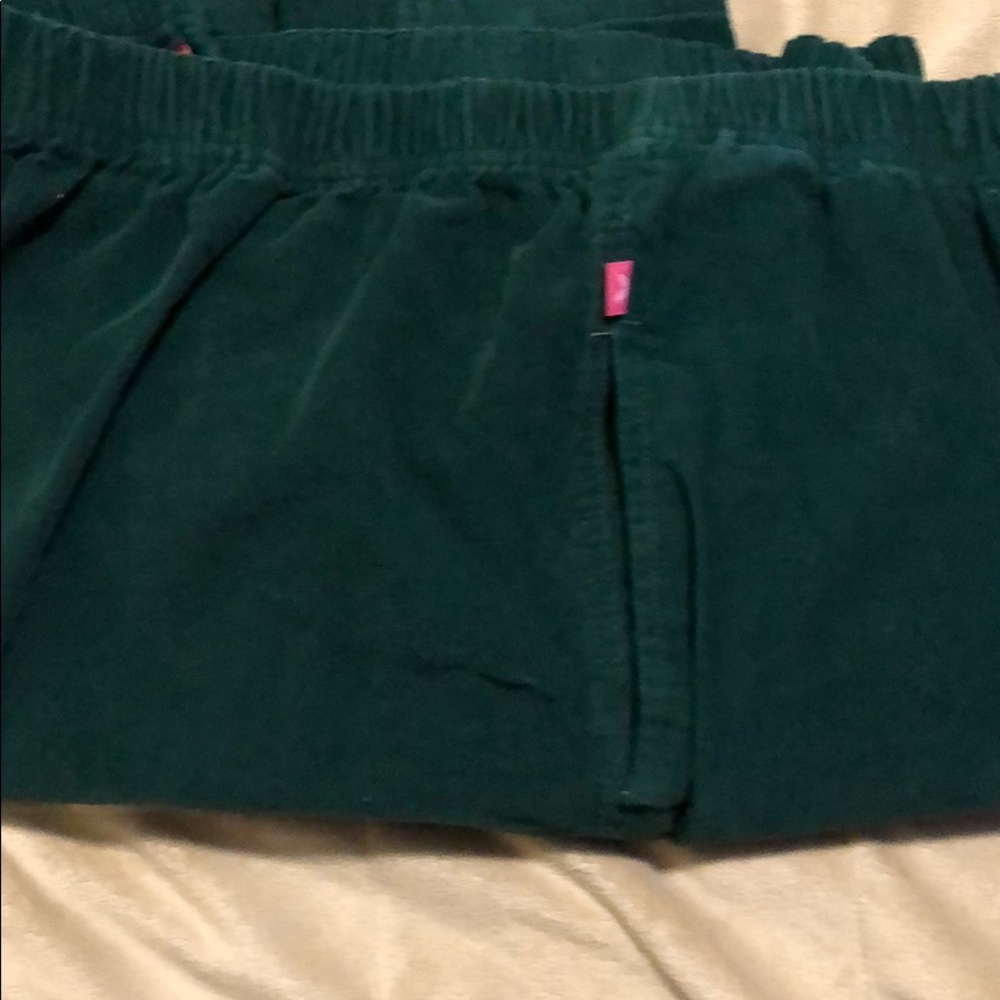 WOMAN WITHIN CORDOROY GREEN PANTS SIZE 32W